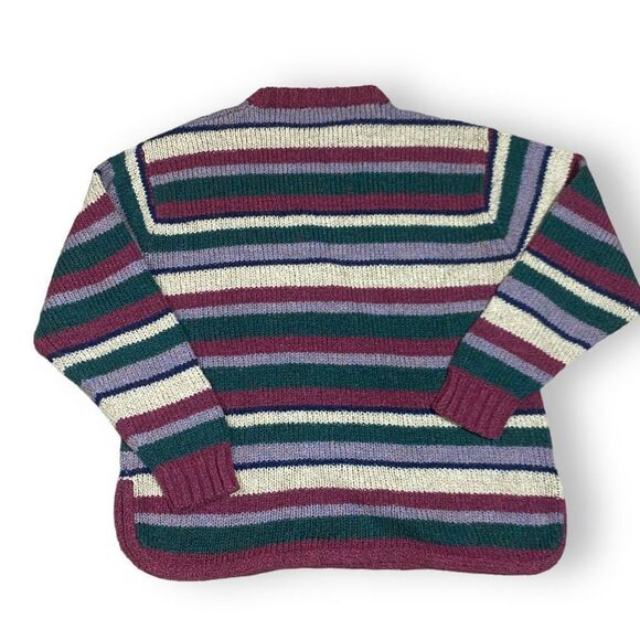 Monrose Unisex Vintage Wool Striped Sweater Size 44 XL - Picture 6 of 8